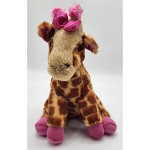 Aurora World Girlz Nation Giraffe Plush Stuffed Animal Toy Pink Brown 2016